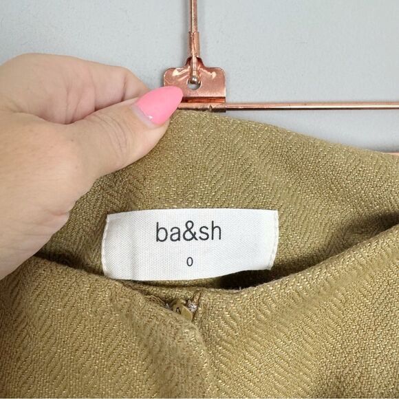 BA&SH | NEW The Nyle Tan High-Waisted Shorts with Belt Women’s Size X-Small - Picture 8 of 15